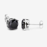 Bids.com 4.25 Carat Genuine Black Diamond 14K White Gold Earrings Earrings