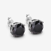 Bids.com 4.91 Carat Genuine Black Diamond 14K White Gold Earrings Earrings