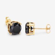 Bids.com 4.91 Carat Genuine Black Diamond 14K Yellow Gold Earrings Earrings