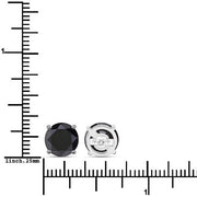 Bids.com 5.41 Carat Genuine Black Diamond 14K White Gold Earrings Earrings