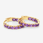 Bids.com 3.20 Carat Genuine Amethyst .925 Sterling Silver Earrings Earrings