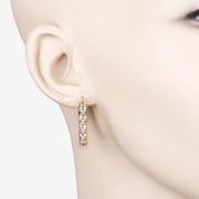 Bids.com 3.80 Carat Genuine Blue Topaz .925 Sterling Silver Earrings Earrings