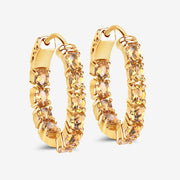 Bids.com 3.20 Carat Genuine Citrine .925 Sterling Silver Earrings Earrings