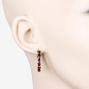 Bids.com 4.00 Carat Genuine Garnet .925 Sterling Silver Earrings Earrings