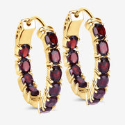 Bids.com 4.00 Carat Genuine Garnet .925 Sterling Silver Earrings Earrings