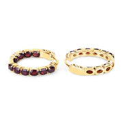 Bids.com 4.00 Carat Genuine Garnet .925 Sterling Silver Earrings Earrings