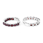 Bids.com 4.00 Carat Genuine Garnet .925 Sterling Silver Earrings Earrings