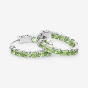 Bids.com 3.40 Carat Genuine Peridot .925 Sterling Silver Earrings Earrings