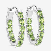 Bids.com 3.40 Carat Genuine Peridot .925 Sterling Silver Earrings Earrings
