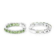 Bids.com 3.40 Carat Genuine Peridot .925 Sterling Silver Earrings Earrings