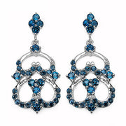 Bids.com 4.84 Carat Genuine London Blue Topaz .925 Sterling Silver Earrings Earrings