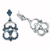 Bids.com 4.84 Carat Genuine London Blue Topaz .925 Sterling Silver Earrings Earrings