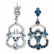 Bids.com 4.84 Carat Genuine London Blue Topaz .925 Sterling Silver Earrings Earrings
