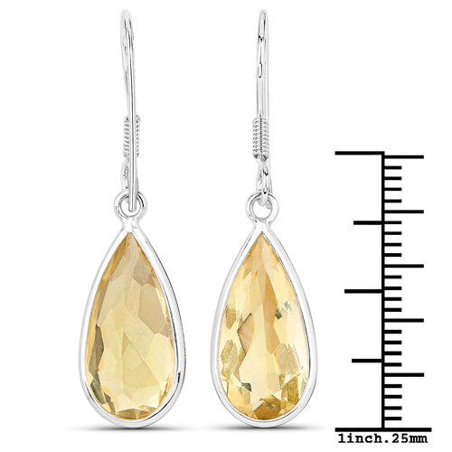 Bids.com 10.04 Carat Genuine Citrine .925 Sterling Silver Earrings Earrings