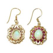 Bids.com 14K Yellow Gold Plated 4.94 Carat Genuine Multi Stones .925 Sterling Silver Earrings Earrings