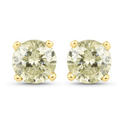 Bids.com 1.15 Carat Genuine LB Diamond 14K Yellow Gold Earrings Earrings