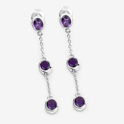 Bids.com 2.04 Carat Genuine Amethyst .925 Sterling Silver Earrings Earrings