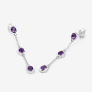 Bids.com 2.04 Carat Genuine Amethyst .925 Sterling Silver Earrings Earrings