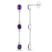 Bids.com 2.04 Carat Genuine Amethyst .925 Sterling Silver Earrings Earrings