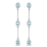 Bids.com 2.16 Carat Genuine Blue Topaz .925 Sterling Silver Earrings Earrings