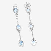 Bids.com 2.16 Carat Genuine Blue Topaz .925 Sterling Silver Earrings Earrings