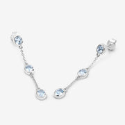 Bids.com 2.16 Carat Genuine Blue Topaz .925 Sterling Silver Earrings Earrings