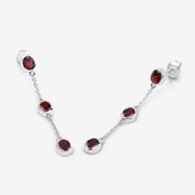 Bids.com 2.70 Carat Genuine Garnet .925 Sterling Silver Earrings Earrings