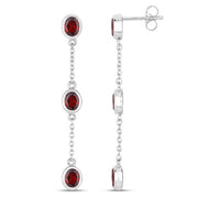 Bids.com 2.70 Carat Genuine Garnet .925 Sterling Silver Earrings Earrings