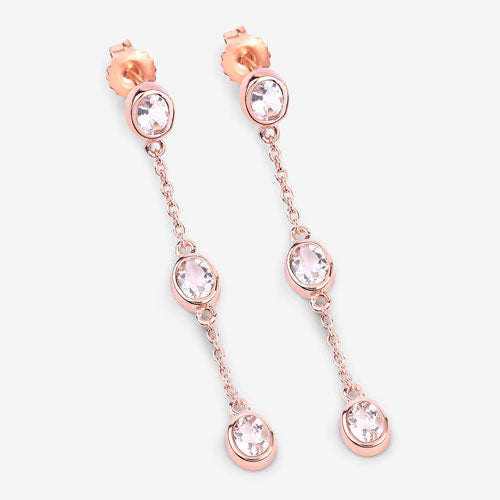 Bids.com 1.62 Carat Genuine Morganite .925 Sterling Silver Earrings Earrings