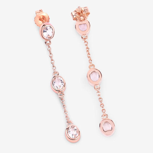 Bids.com 1.62 Carat Genuine Morganite .925 Sterling Silver Earrings Earrings