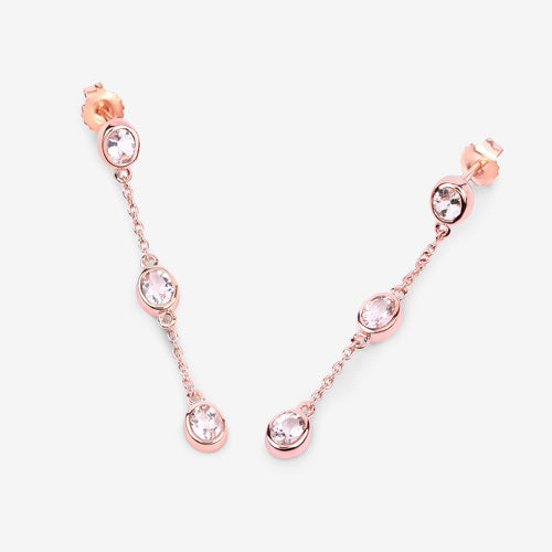 Bids.com 1.62 Carat Genuine Morganite .925 Sterling Silver Earrings Earrings