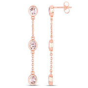 Bids.com 1.62 Carat Genuine Morganite .925 Sterling Silver Earrings Earrings