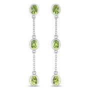 Bids.com 2.10 Carat Genuine Peridot .925 Sterling Silver Earrings Earrings