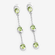 Bids.com 2.10 Carat Genuine Peridot .925 Sterling Silver Earrings Earrings
