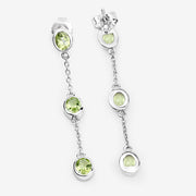 Bids.com 2.10 Carat Genuine Peridot .925 Sterling Silver Earrings Earrings