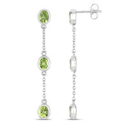 Bids.com 2.10 Carat Genuine Peridot .925 Sterling Silver Earrings Earrings