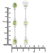Bids.com 2.10 Carat Genuine Peridot .925 Sterling Silver Earrings Earrings
