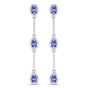 Bids.com 1.98 Carat Genuine Tanzanite .925 Sterling Silver Earrings Earrings