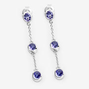 Bids.com 1.98 Carat Genuine Tanzanite .925 Sterling Silver Earrings Earrings