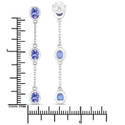 Bids.com 1.98 Carat Genuine Tanzanite .925 Sterling Silver Earrings Earrings