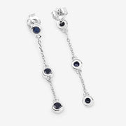 Bids.com 0.66 Carat Genuine Blue Sapphire .925 Sterling Silver Earrings Earrings