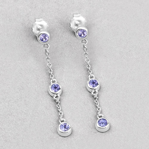 Bids.com 0.60 Carat Genuine Tanzanite .925 Sterling Silver Earrings Earrings