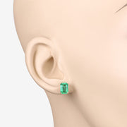 Bids.com 2.75 Carat Genuine Ethiopian Emerald 14K Yellow Gold Earrings Earrings