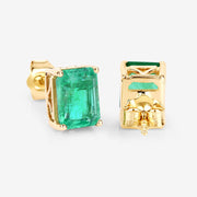 Bids.com 2.75 Carat Genuine Ethiopian Emerald 14K Yellow Gold Earrings Earrings