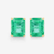 Bids.com 2.75 Carat Genuine Ethiopian Emerald 14K Yellow Gold Earrings Earrings
