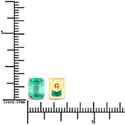 Bids.com 2.75 Carat Genuine Ethiopian Emerald 14K Yellow Gold Earrings Earrings