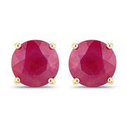 Bids.com 0.86 Carat Genuine Ruby 14K Yellow Gold Earrings Earrings