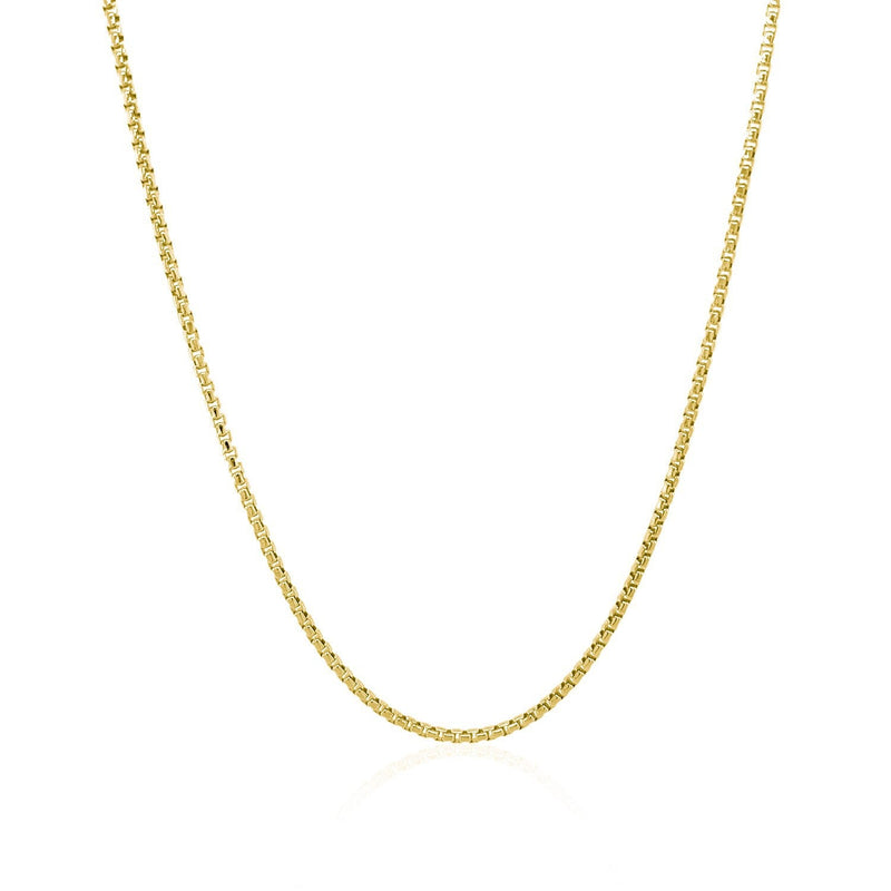 Bids.com 14k Yellow Gold Round Box Chain 1.35 mm Necklaces