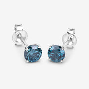 Bids.com 0.81 Carat Genuine Blue Diamond 14K White Gold Earrings Earrings