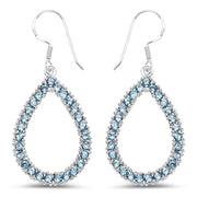 Bids.com 4.32 Carat Genuine London Blue Topaz .925 Sterling Silver Earrings Earrings